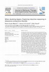 Research paper thumbnail of When doubting begins: Exploring inductive reasoning in obsessive-compulsive disorder