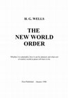 Research paper thumbnail of Hg Wells-The New World Order