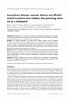 Research paper thumbnail of Associations between neonatal distress and effortful control in preterm born toddlers: does parenting stress act as a moderator?