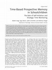 Research paper thumbnail of Time-Based Prospective Memory in Schoolchildren