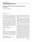 Research paper thumbnail of The role of inhibitory control in age-related operation span performance