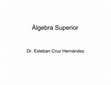 Research paper thumbnail of Álgebra Superior