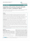 Research paper thumbnail of Supporting work practices through telehealth: impact on nurses in peripheral regions