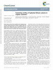 Research paper thumbnail of Surprising acidity of hydrated lithium cations in organic solvents