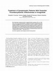 Research paper thumbnail of Treatment of symptomatic patients with essential thrombocythemia: Effectiveness of anagrelide