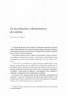 Research paper thumbnail of Os procedimentos administrativos de controle