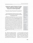 Research paper thumbnail of Disfunción cognitiva después de cirugía cardiaca: Saturación cerebral e índice biespectral: estudio longitudinal