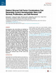 Research paper thumbnail of Distinct Stromal Cell Factor Combinations Can Separately Control Hematopoietic Stem Cell Survival, Proliferation, and Self-Renewal