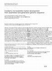 Research paper thumbnail of Cranberry microsatellite marker development from assembled next-generation genomic sequence