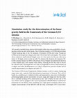 Research paper thumbnail of Simulation study for the determination of the lunar gravity field from PRARE-L tracking onboard the German LEO mission