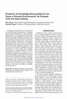 Research paper thumbnail of Predictors of Knowledge-Sharing Behavior for Teams in Extreme Environments: An Example From the Steel Industry