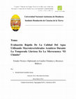 Research paper thumbnail of Evaluacic3b3n rc3a1pida de la calidad del agua