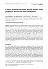 Research paper thumbnail of Can we explain why some people do and some people do not act on their intentions?