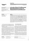 Research paper thumbnail of Is Another Clinical Trial Warranted Regarding Endarterectomy for Asymptomatic Carotid Stenosis?