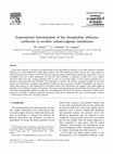 Research paper thumbnail of Experimental determination of the theophylline diffusion coefficient in swollen sodium-alginate membranes