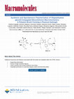 Research paper thumbnail of Synthesis and Spontaneous Polymerization of Oligo(ethylene glycol)-Conjugated Benzofulvene Macromonomers. A Polymer Brush Forming a Physical Hydrogel