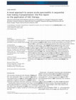 Research paper thumbnail of A novel approach to severe acute pancreatitis in sequential liver-kidney transplantation: the first report on the application of VAC therapy