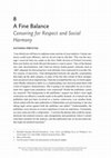 Research paper thumbnail of A Fine Balance: Censoring for Respect and Social Harmony