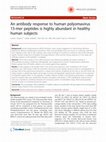 Research paper thumbnail of An antibody response to human polyomavirus 15-mer peptides is highly abundant in healthy human subjects