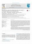 Research paper thumbnail of When were the walls of the Chauvet-Pont d'Arc Cave heated? A chronological approach by thermoluminescence