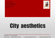 Research paper thumbnail of City aesthetics