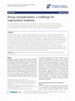 Research paper thumbnail of Airway transplantation: a challenge for regenerative medicine