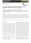 Research paper thumbnail of The relationship between sensory responsiveness profiles, attachment orientations, and anxiety symptoms