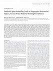 Research paper thumbnail of Dendritic Spine Instability Leads to Progressive Neocortical Spine Loss in a Mouse Model of Huntington's Disease