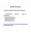 Research paper thumbnail of Research - How are Marginal Cost Functions used for Supply Decisions