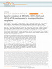 Research paper thumbnail of Genetic variation at MECOM, TERT, JAK2 and HBS1L-MYB predisposes to myeloproliferative neoplasms