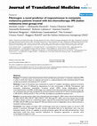 Research paper thumbnail of Fibrinogen: a novel predictor of responsiveness in metastatic melanoma patients treated with bio-chemotherapy: IMI (italian melanoma inter-group) trial