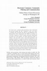 Research paper thumbnail of Electronic Commons, Community Policing and Communication: On-Line Police-Citizen Discussion Groups in Washington, DC.