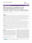 Research paper thumbnail of Reference genes for quantitative reverse transcription-polymerase chain reaction expression studies in wild and cultivated peanut