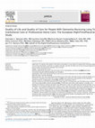 Research paper thumbnail of Quality of Life and Quality of Care for People With Dementia Receiving Long Term Institutional Care or Professional Home Care: The European RightTimePlaceCare Study