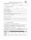 Research paper thumbnail of The Language Background Questionnaire