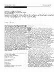 Research paper thumbnail of Lipids and trophic interactions of ice fauna and pelagic zooplankton in the marginal ice zone of the Barents Sea