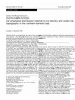 Research paper thumbnail of Ice amphipod distribution relative to ice density and under-ice topography in the northern Barents Sea