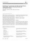 Research paper thumbnail of Public Disaster Communication and Child and Family Disaster Mental Health: a Review of Theoretical Frameworks and Empirical Evidence