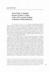 Research paper thumbnail of From Virtue to Surplus: Jacques Necker's Compte Rendu (1781) and the Origins of Modern Political Discourse