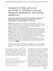 Research paper thumbnail of Assessment of bile and serum mucin5AC in cholangiocarcinoma: Diagnostic performance and biologic significance