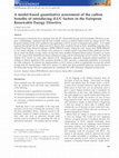 Research paper thumbnail of A model-based quantitative assessment of the carbon benefits of introducing iLUC factors in the European Renewable Energy Directive