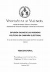 Research paper thumbnail of Difusión online de las agendas partidistas en campaña electoral. El uso de internet en las Elecciones Locales de 2015 en la ciudad de Valencia