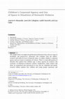 Research paper thumbnail of Children's Corporeal Agency and Use of Space in Situations of Domestic Violence