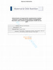 Research paper thumbnail of Determinants of inappropriate complementary feeding practices in young children in Sri Lanka: secondary data analysis of Demographic and Health Survey 2006-2007