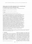 Research paper thumbnail of Global analyses of sea surface temperature, sea ice, and night marine air temperature since the late nineteenth century