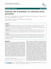 Research paper thumbnail of Potential role of probiotics on colorectal cancer prevention