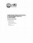 Research paper thumbnail of Gender Diversity in Boards and Performance of Philippine Publicly Traded Firms: Do Women Matter?