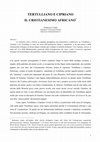 Research paper thumbnail of Tertulliano e Cipriano: Il Cristianesimo africano