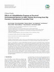 Research paper thumbnail of Effects of a rehabilitation program on perceived environmental barriers in older patients recovering from hip fracture: A randomized controlled trial