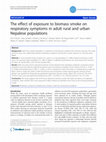 Research paper thumbnail of The effect of exposure to biomass smoke on respiratory symptoms in adult rural and urban Nepalese populations